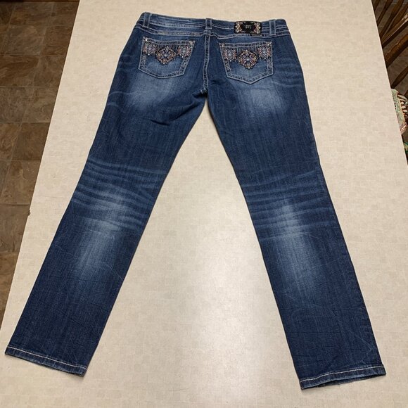 Miss Me Jeans Women’s Size 33 Mid-Rise - Skinny Embellished Denim Jeans - Picture 2 of 14